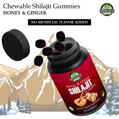 100% Pure Himalayan Shilajit Gummies (Honey & Ginger)
