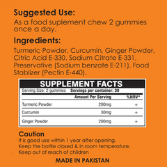 Turmeric Curcumin & Ginger Herbal Gummies