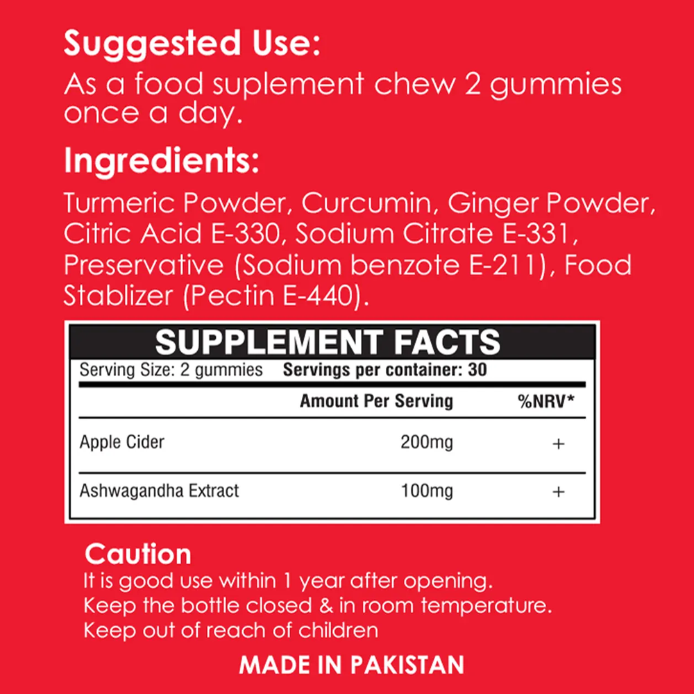 Apple Cider Ashwagandha Herbal Gummies